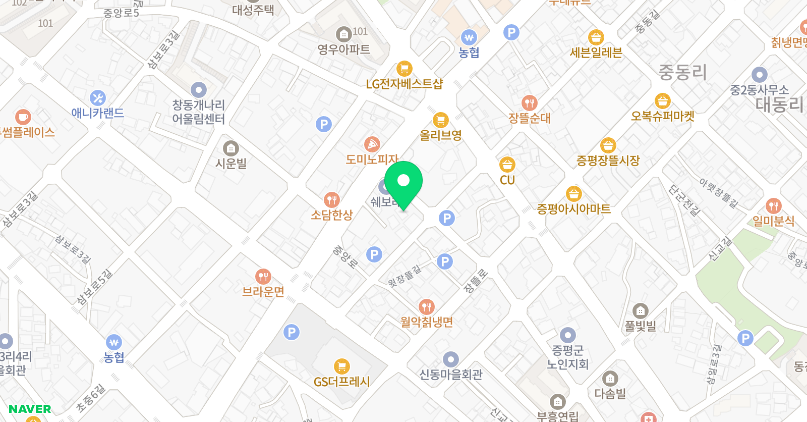 아소비 중앙로점 위치