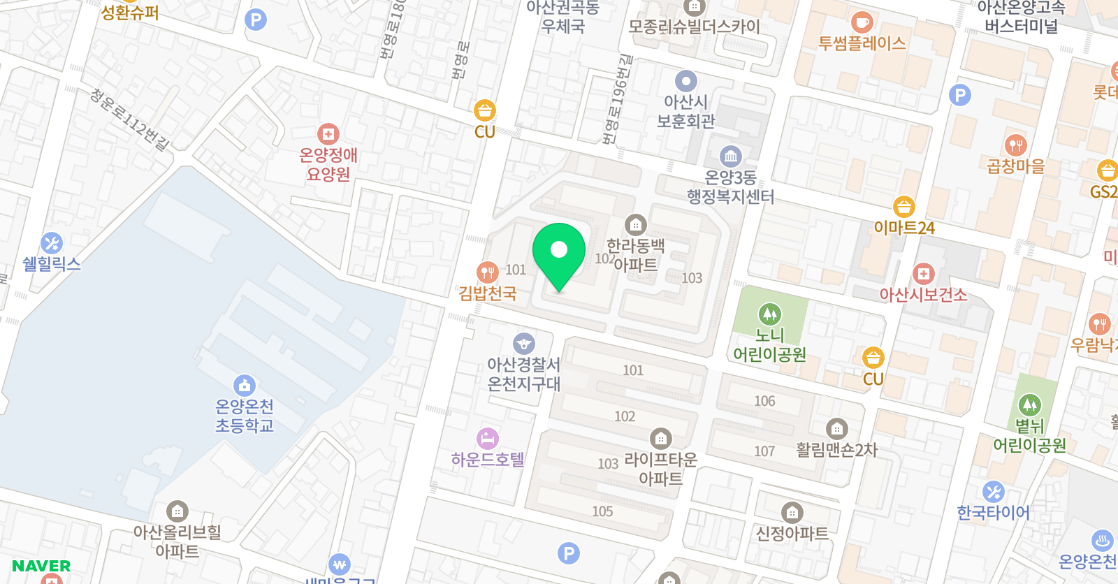 스마트해법 수학 아산모종한라동백점 위치