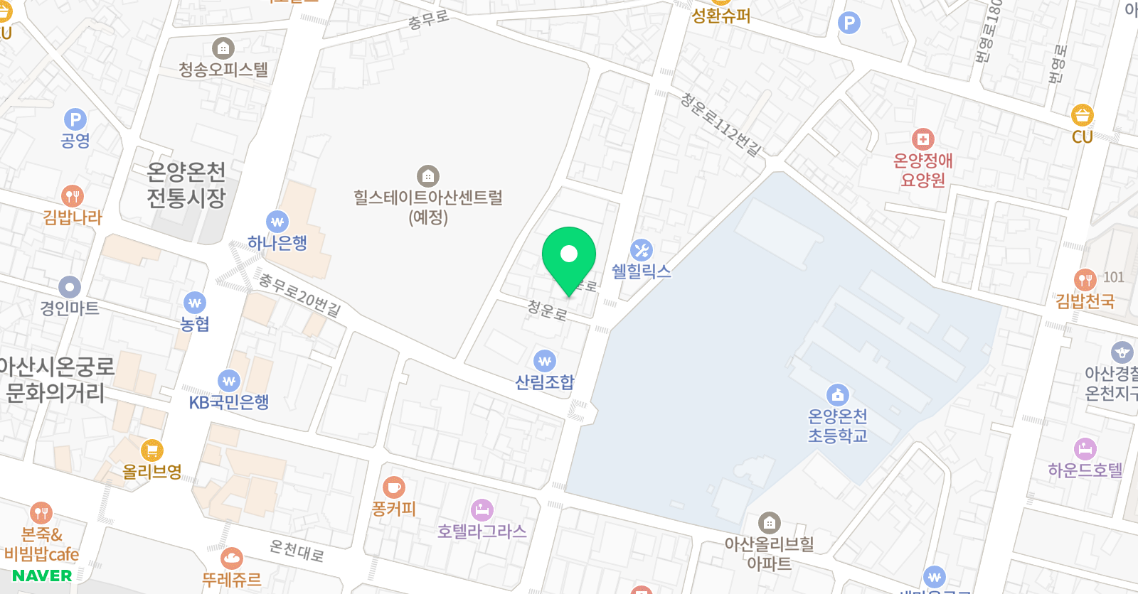 온양 예능학원 위치