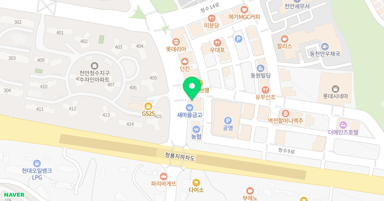 코딩더메이커 청당3호점 위치