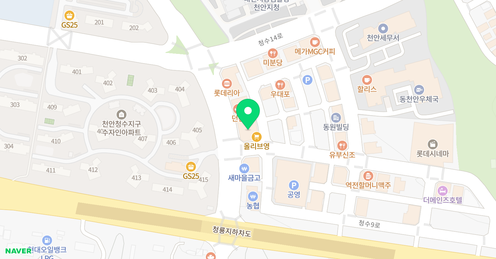 공부의정원 영어수학학원 위치