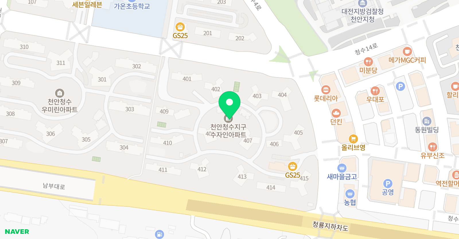 링키영어 청당동 청수수자인점 위치