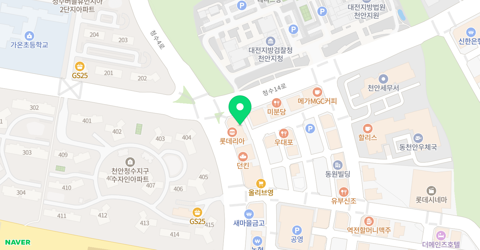 차오름 태권도장 위치