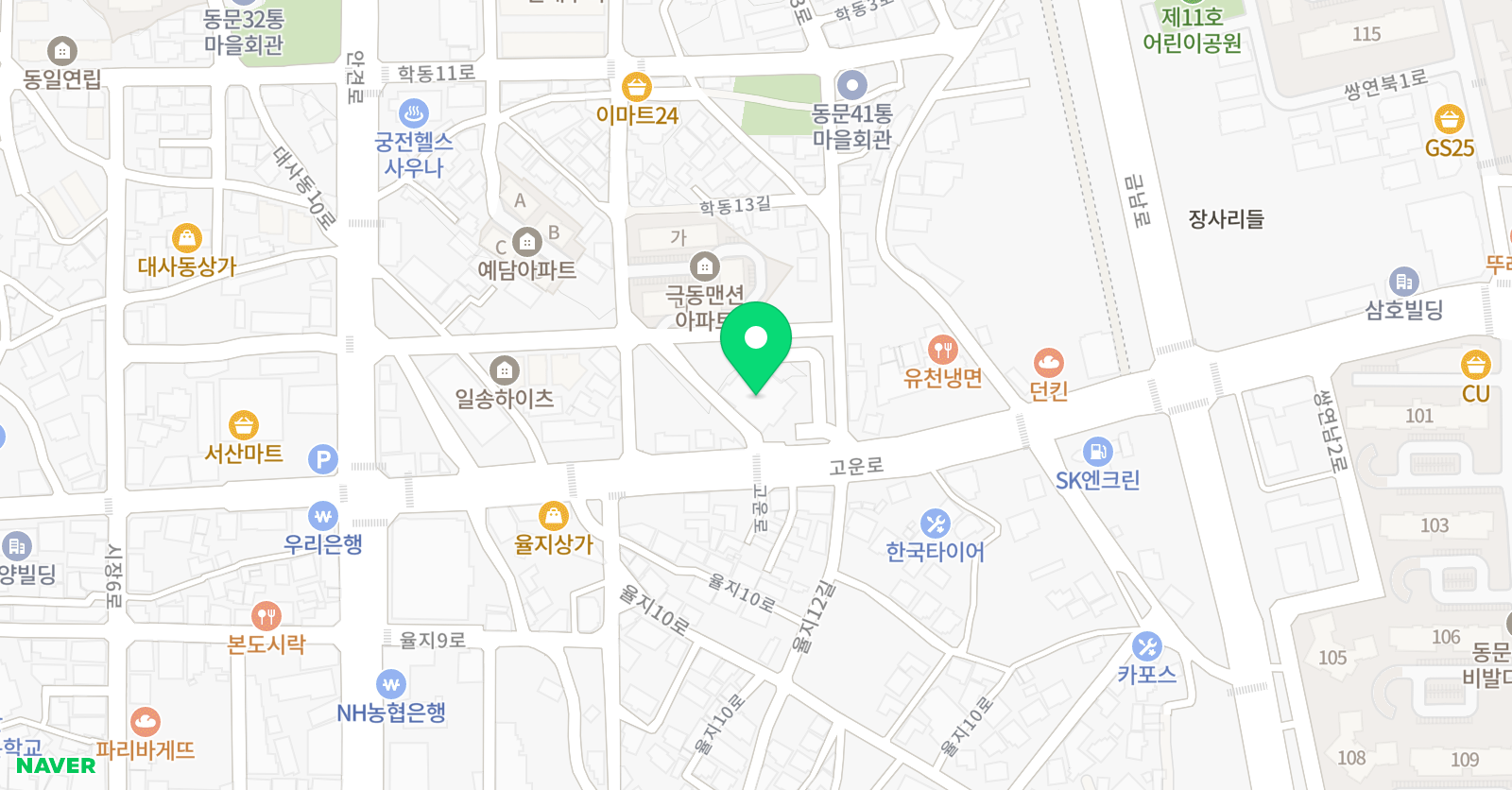 PSG아카데미코리아 서산점 위치