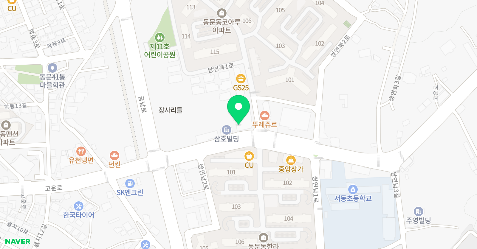 빨간펜 수학의달인 서산동문점 위치