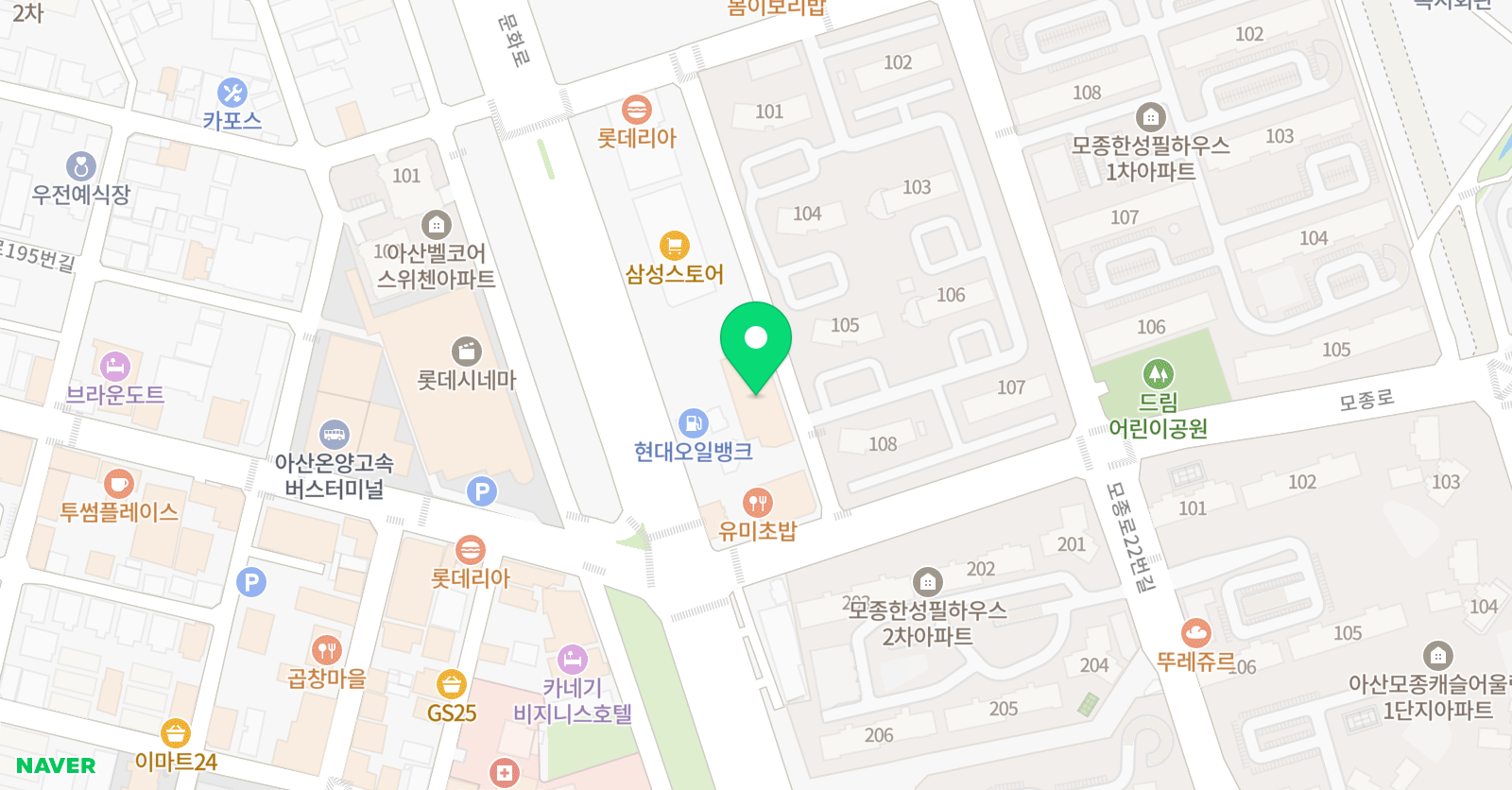 임스 영어 모종동지점 위치