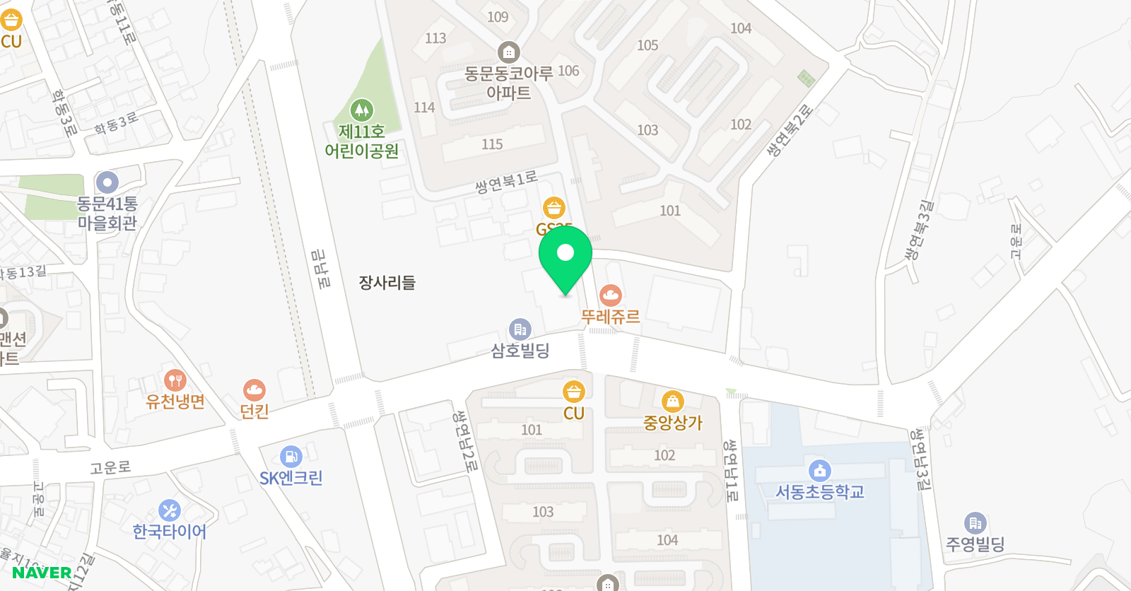 늘해랑 국어학원 위치
