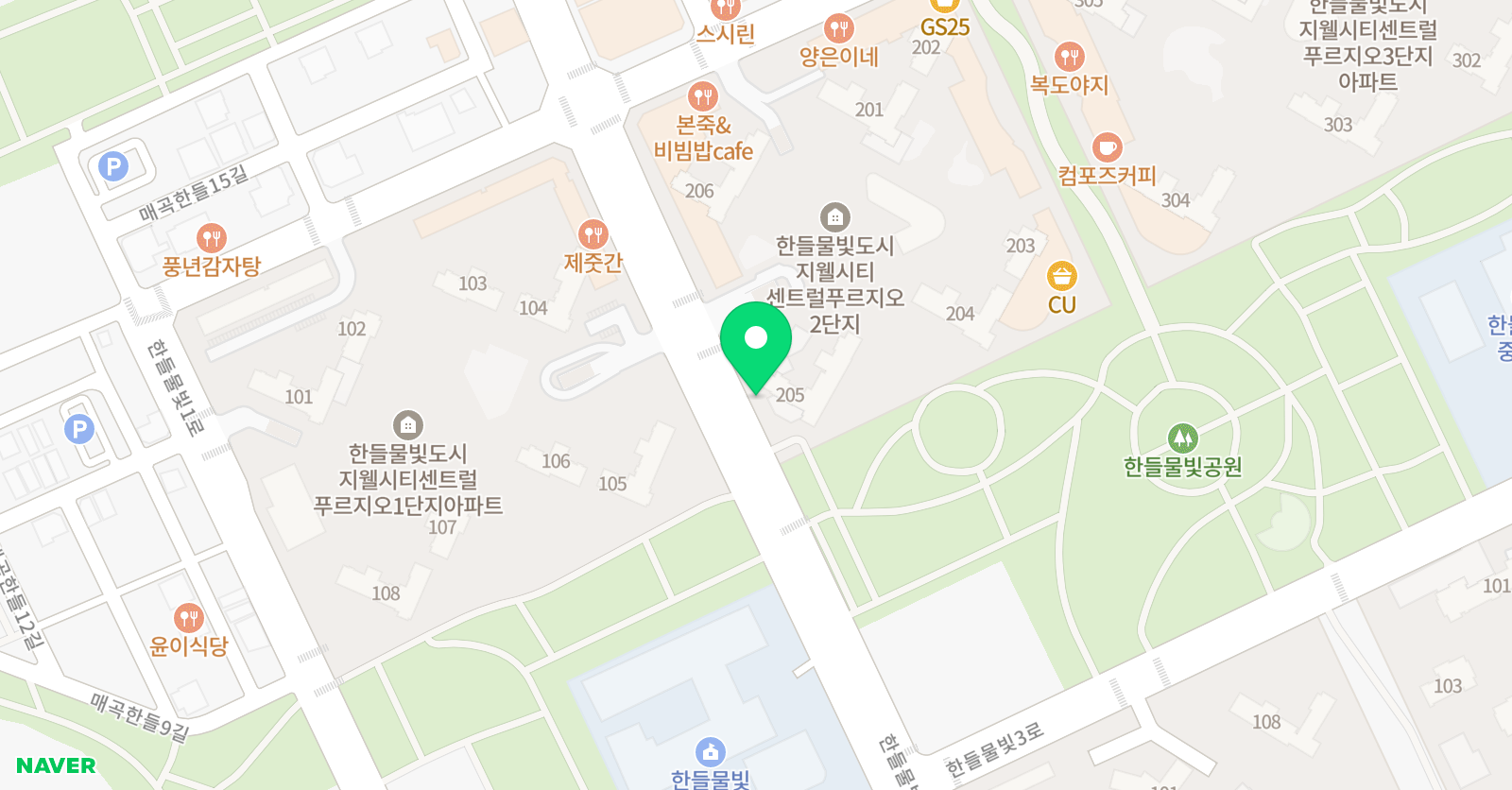 물빛소나무 미술학원 위치