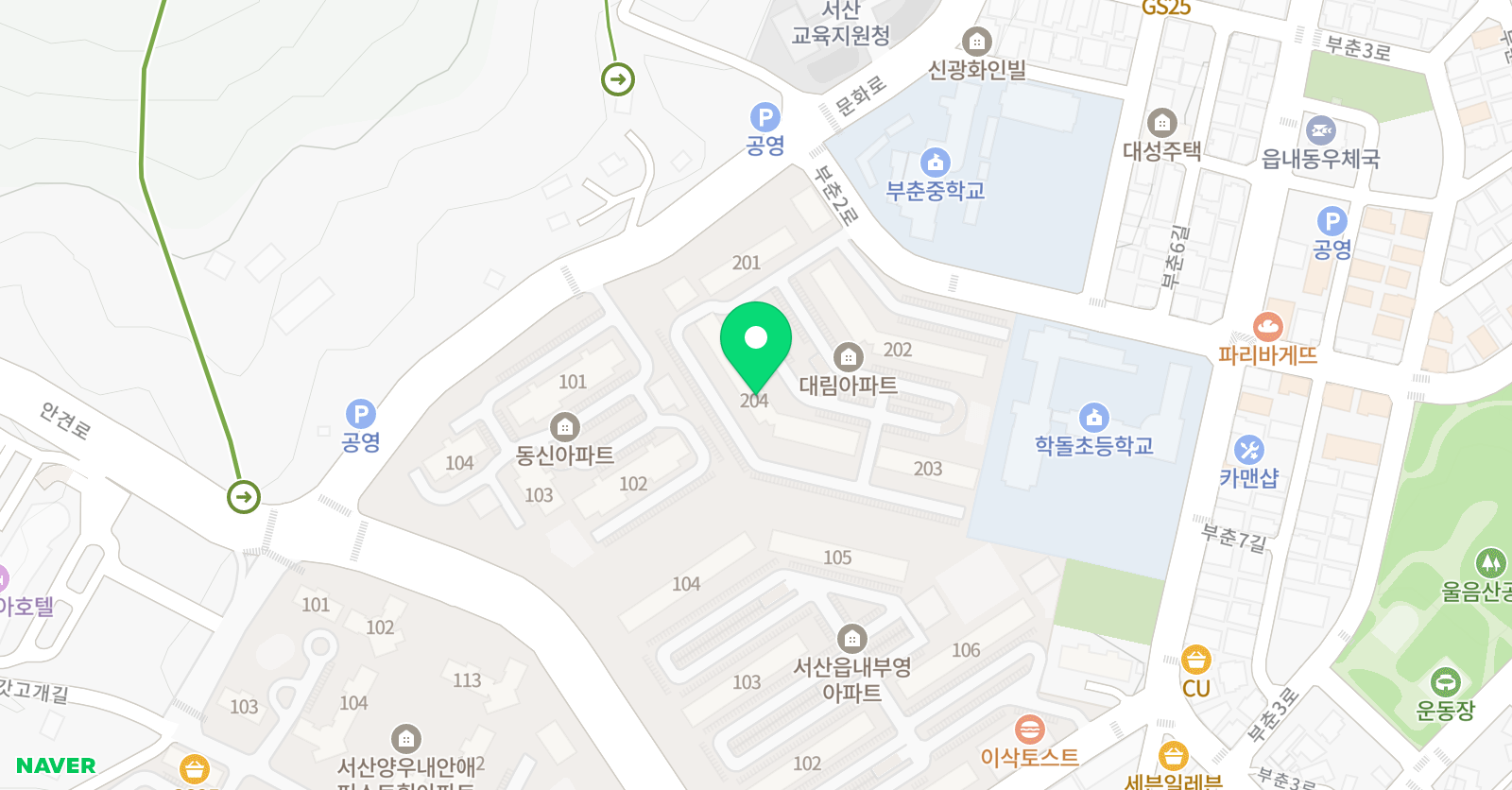 한쌤 수학 위치