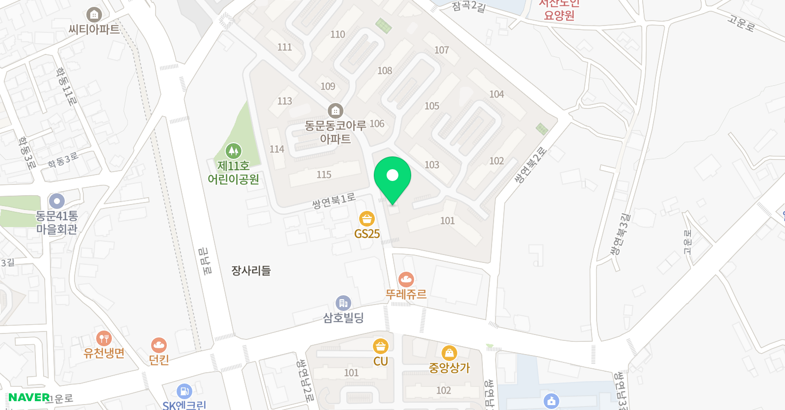 서산올림 수학 위치