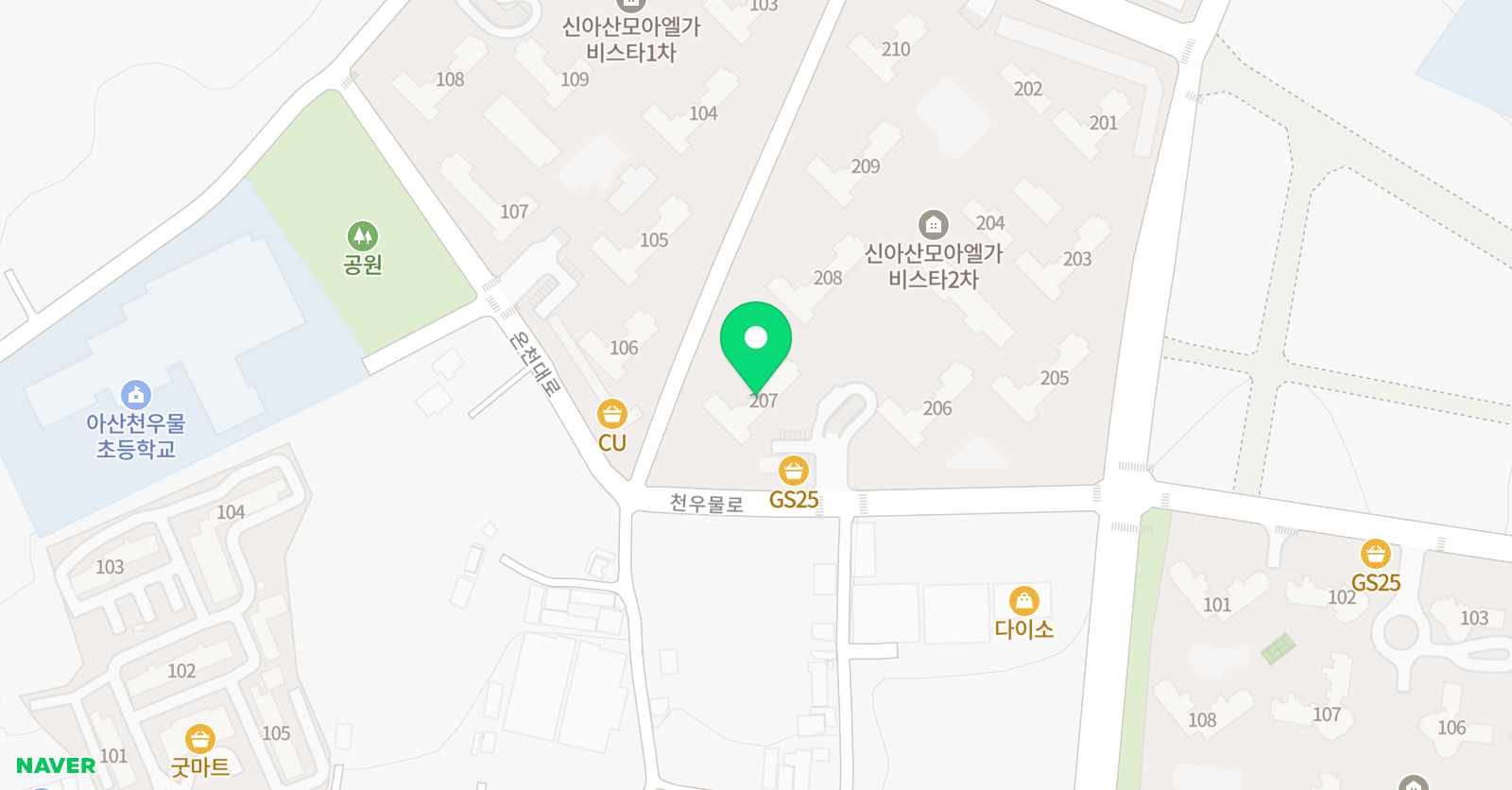 주주잉글리쉬 위치