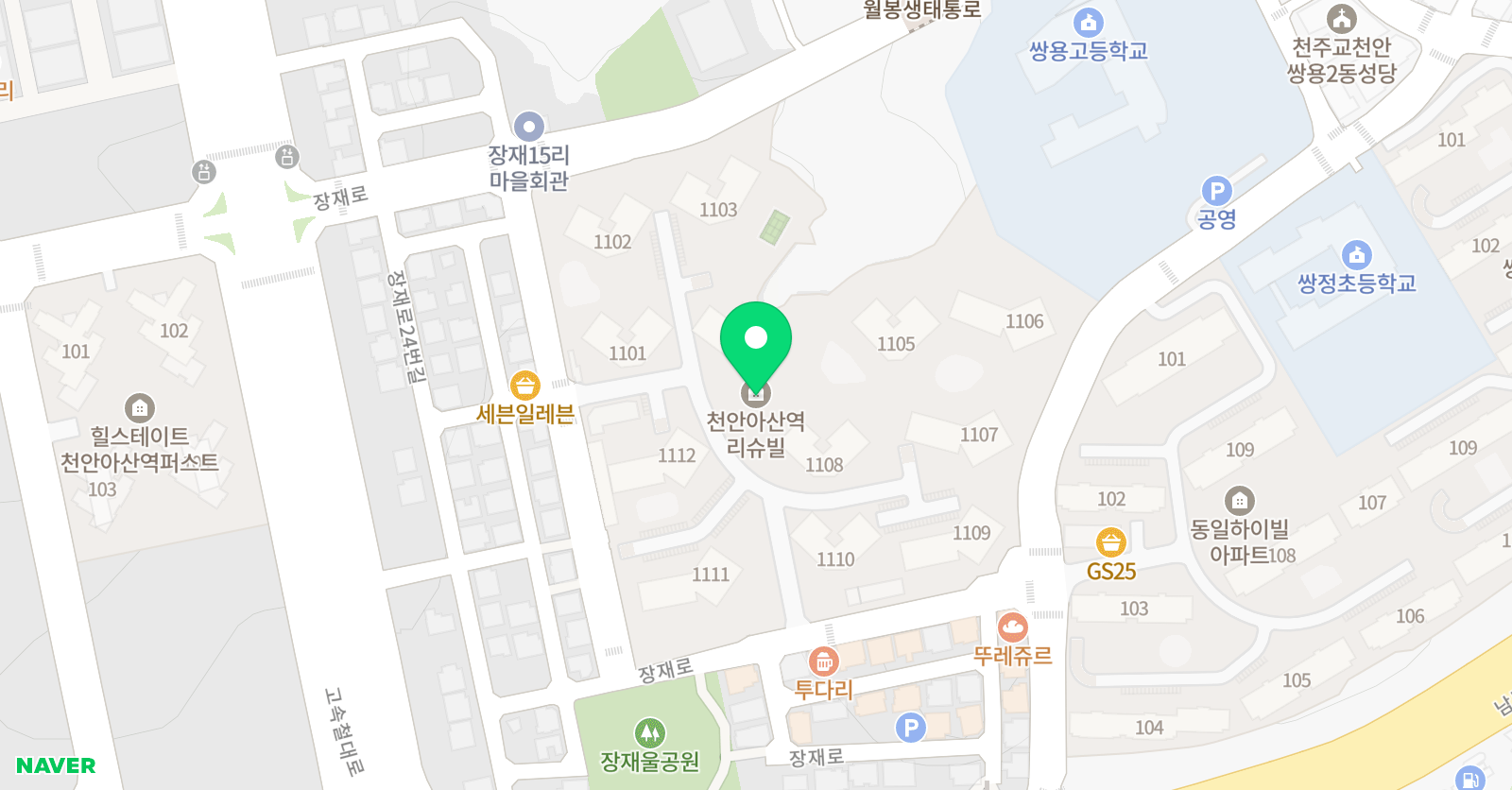 윤선생 우리집앞영어교실 장재휴먼시아센터 위치