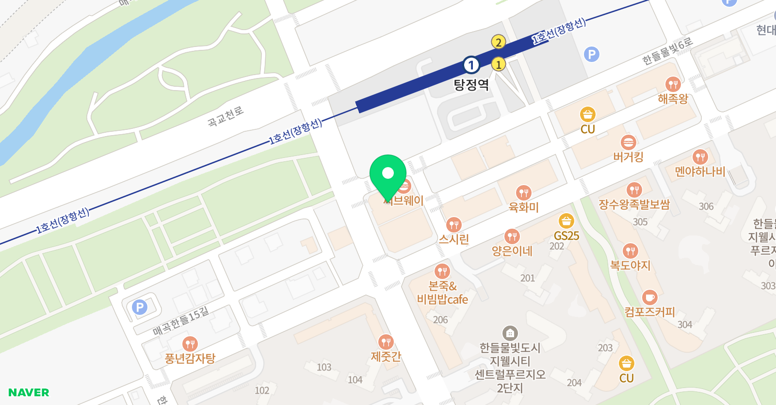 책통클럽 아산탕정센터 위치