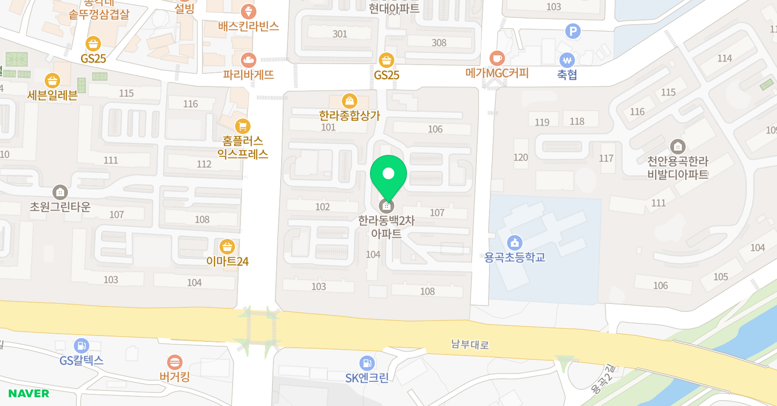 아소비 천안신방한라동백점 위치