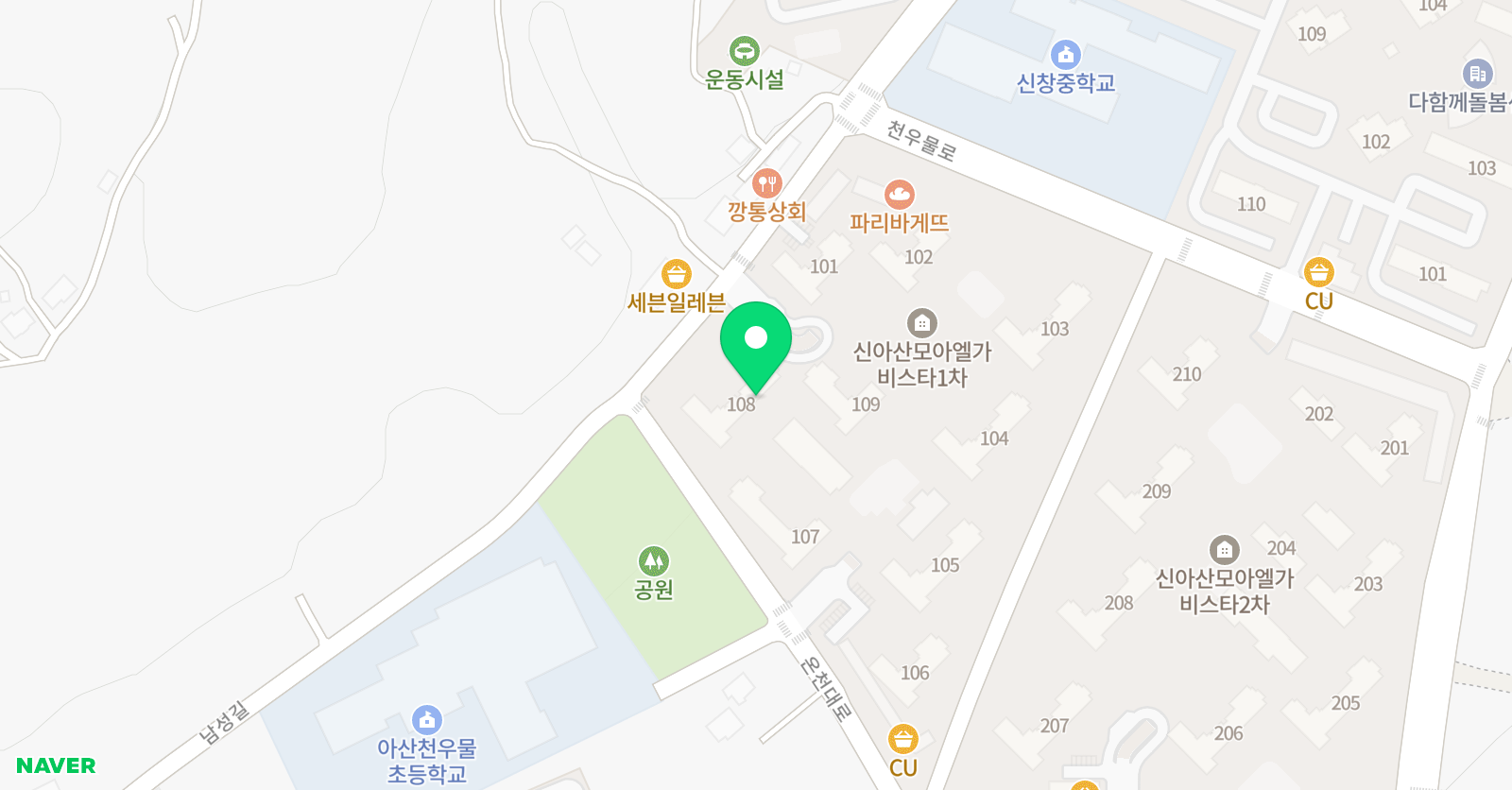 기탄 사고력교실 신창모아엘가1차점 위치