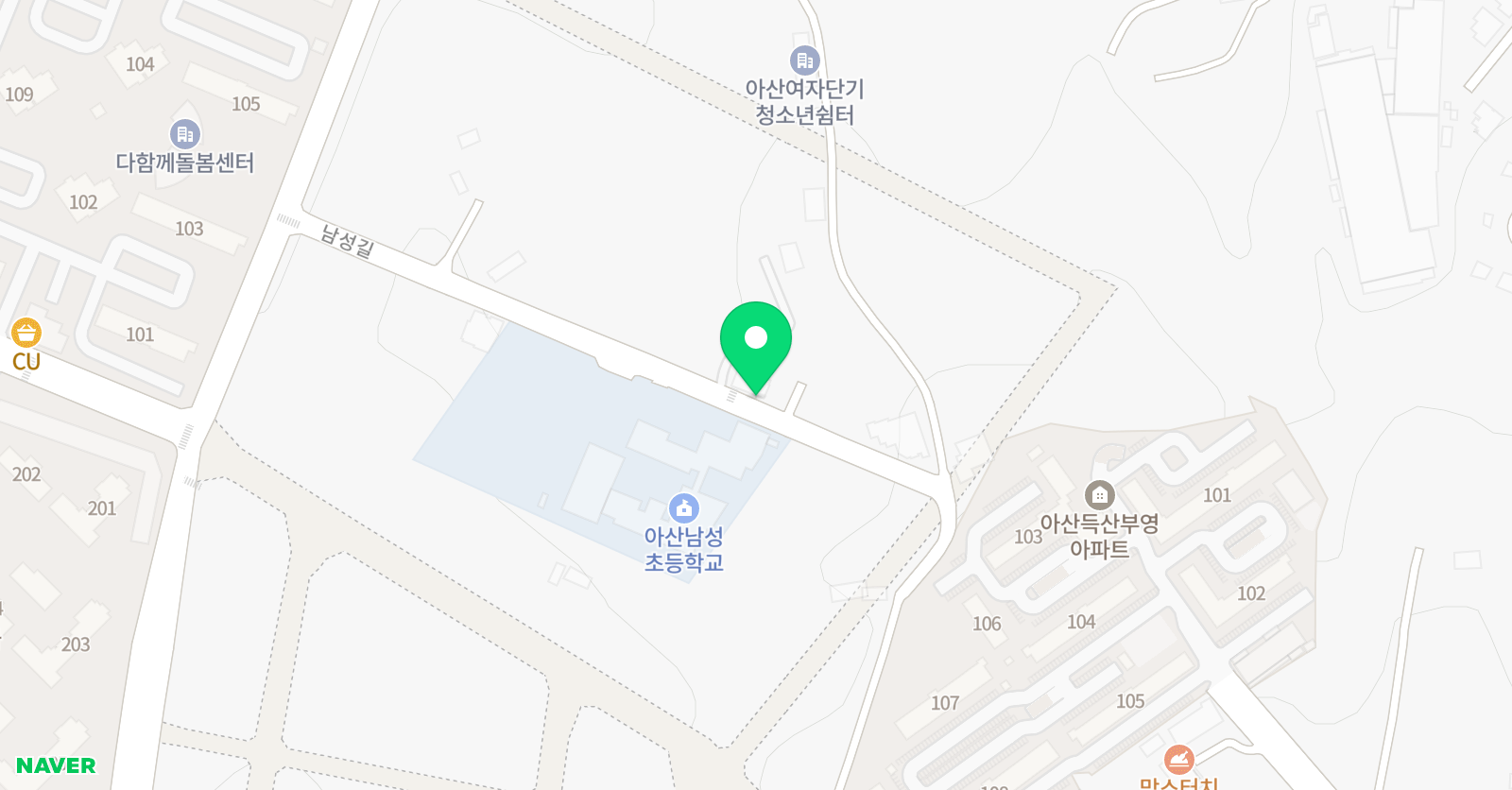 크리아트 아산남성원 위치