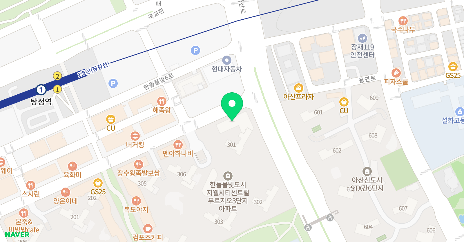 압구정 국어논술학원 탕정캠퍼스 위치