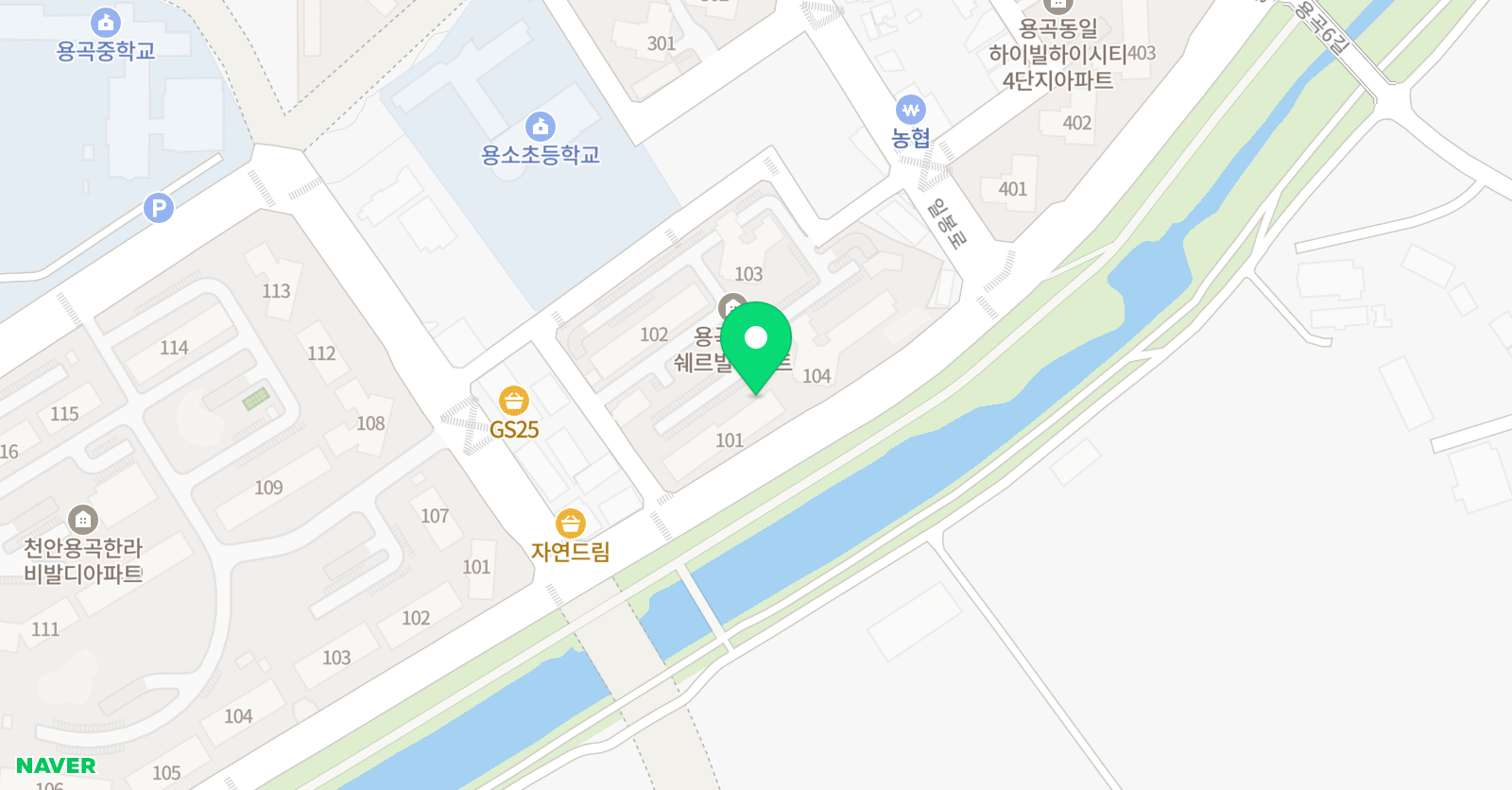 미래엔 영어학원 용곡쉐르빌 위치
