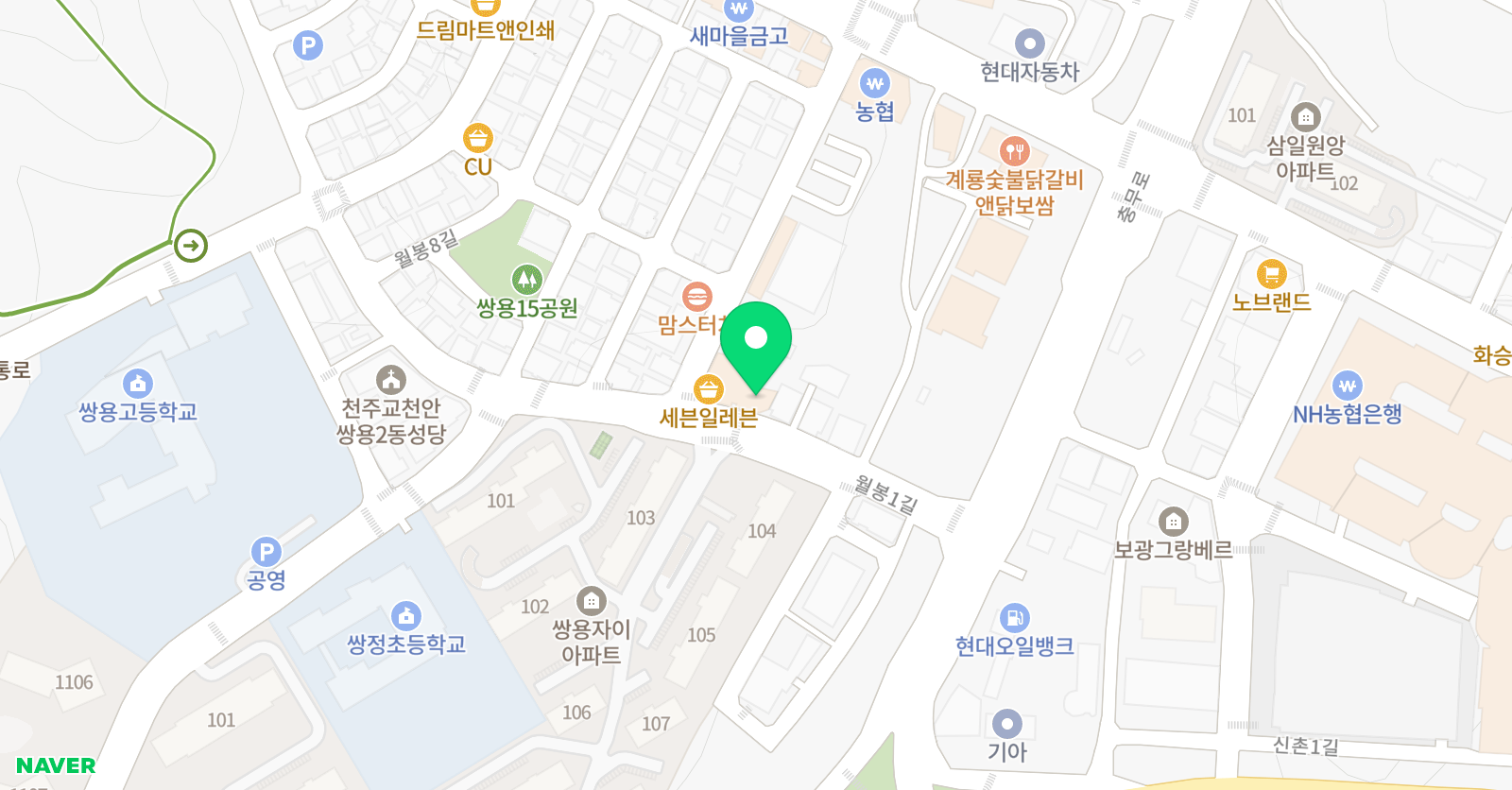 뮤엠 영어 쌍정캠퍼스 위치