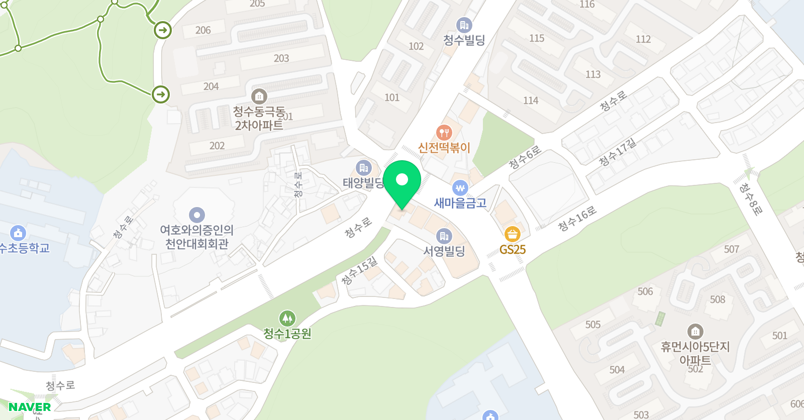 윤선생 영어숲 국제윤 수학학원 위치