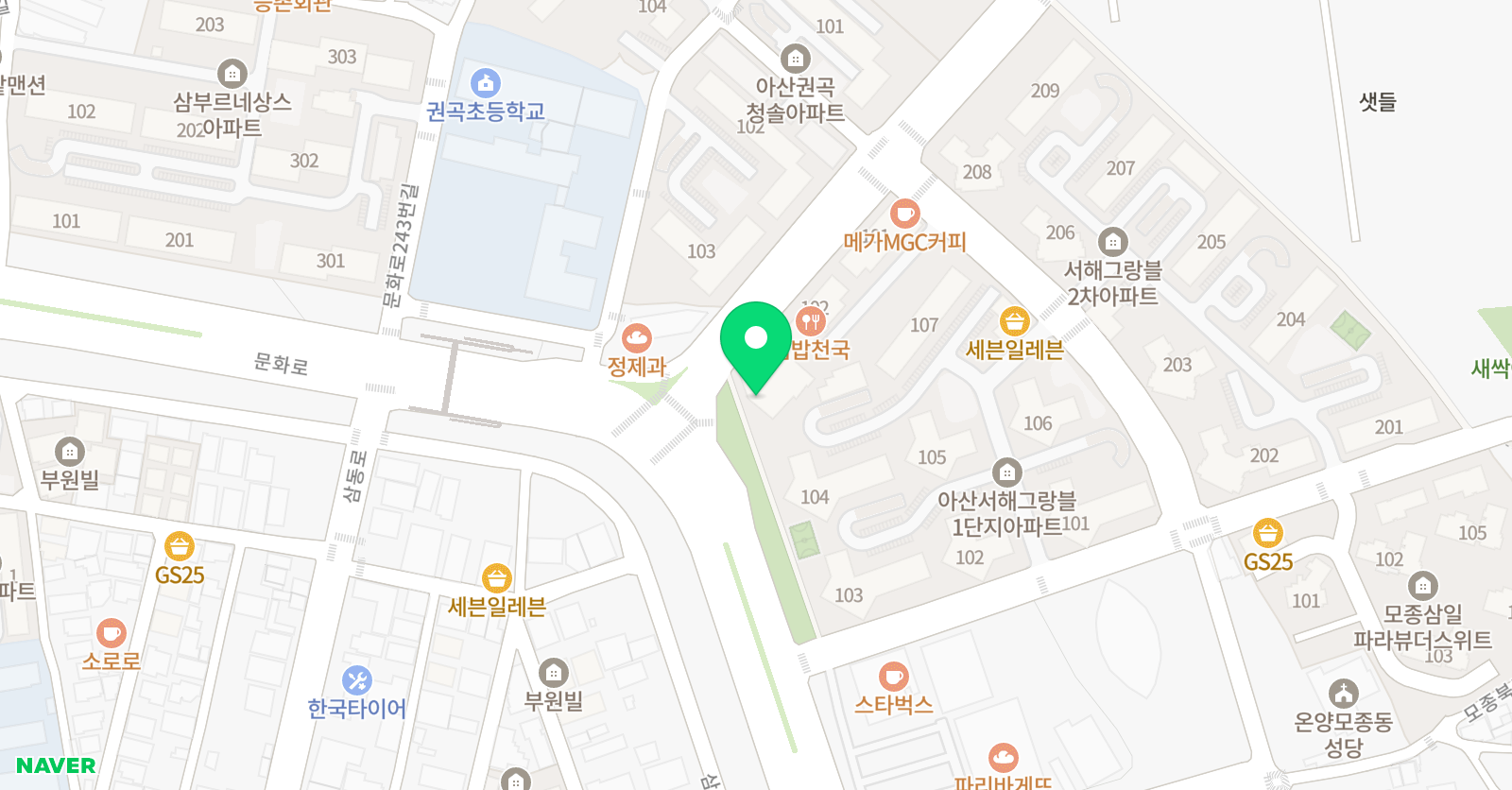 어린음악대 권곡원 위치