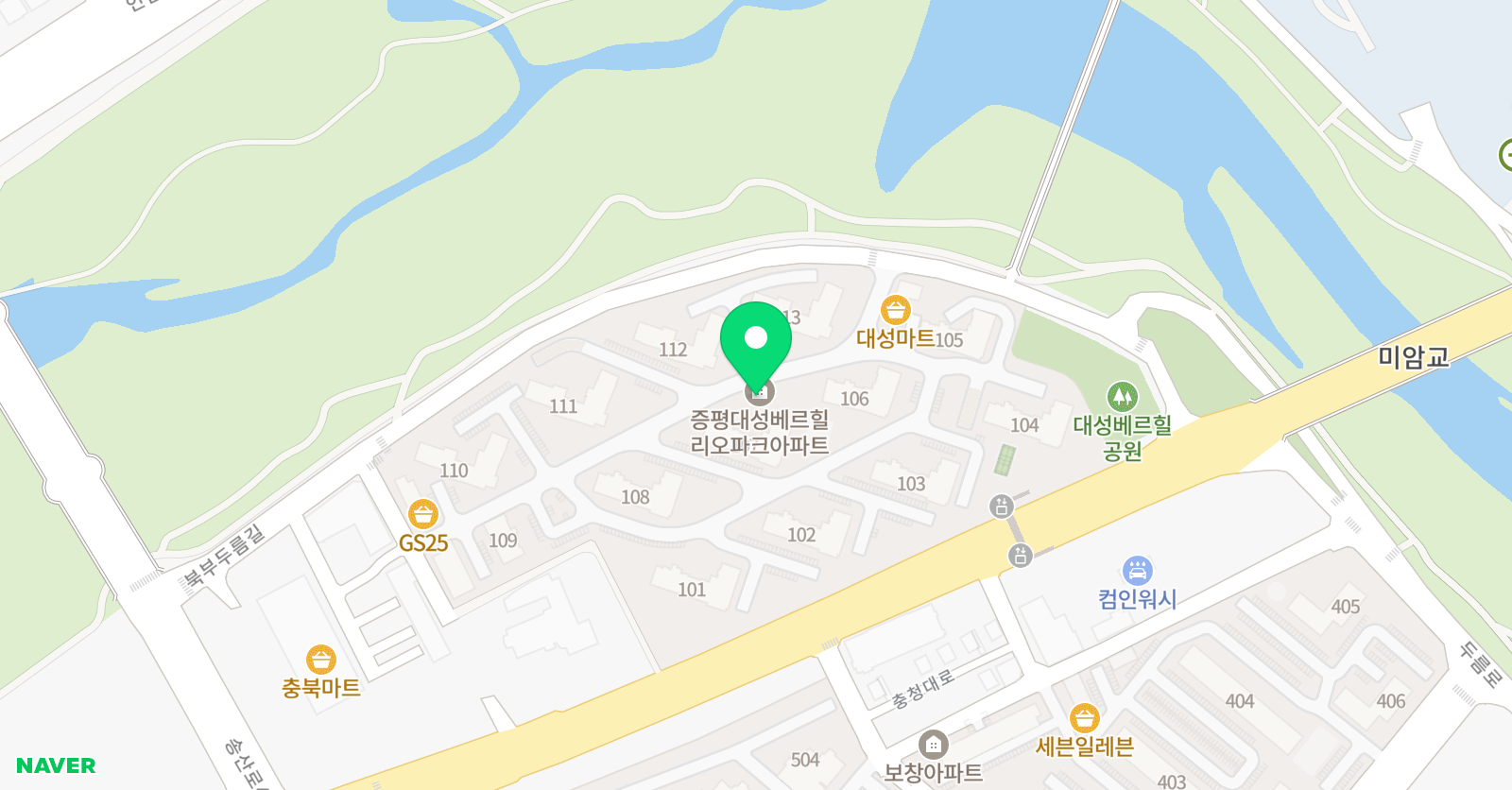 아소비 공부방 증평대성베르힐점 위치