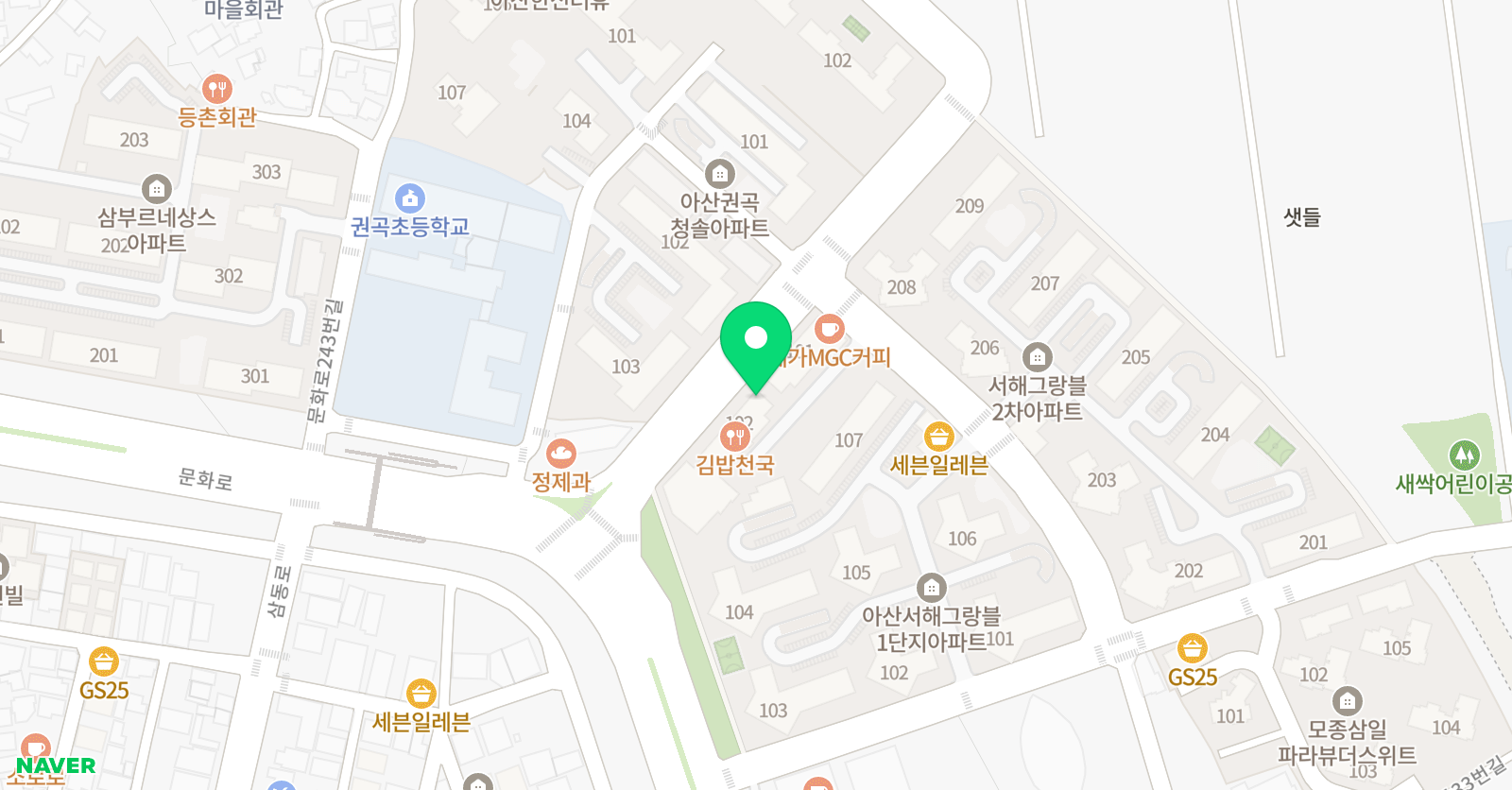 열정 수학학원 위치