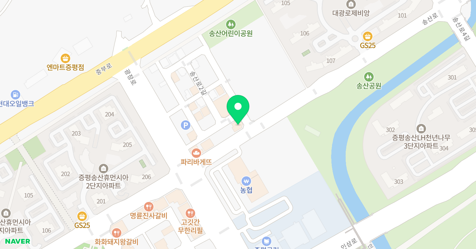 유노점프 학원 증평송산점 위치