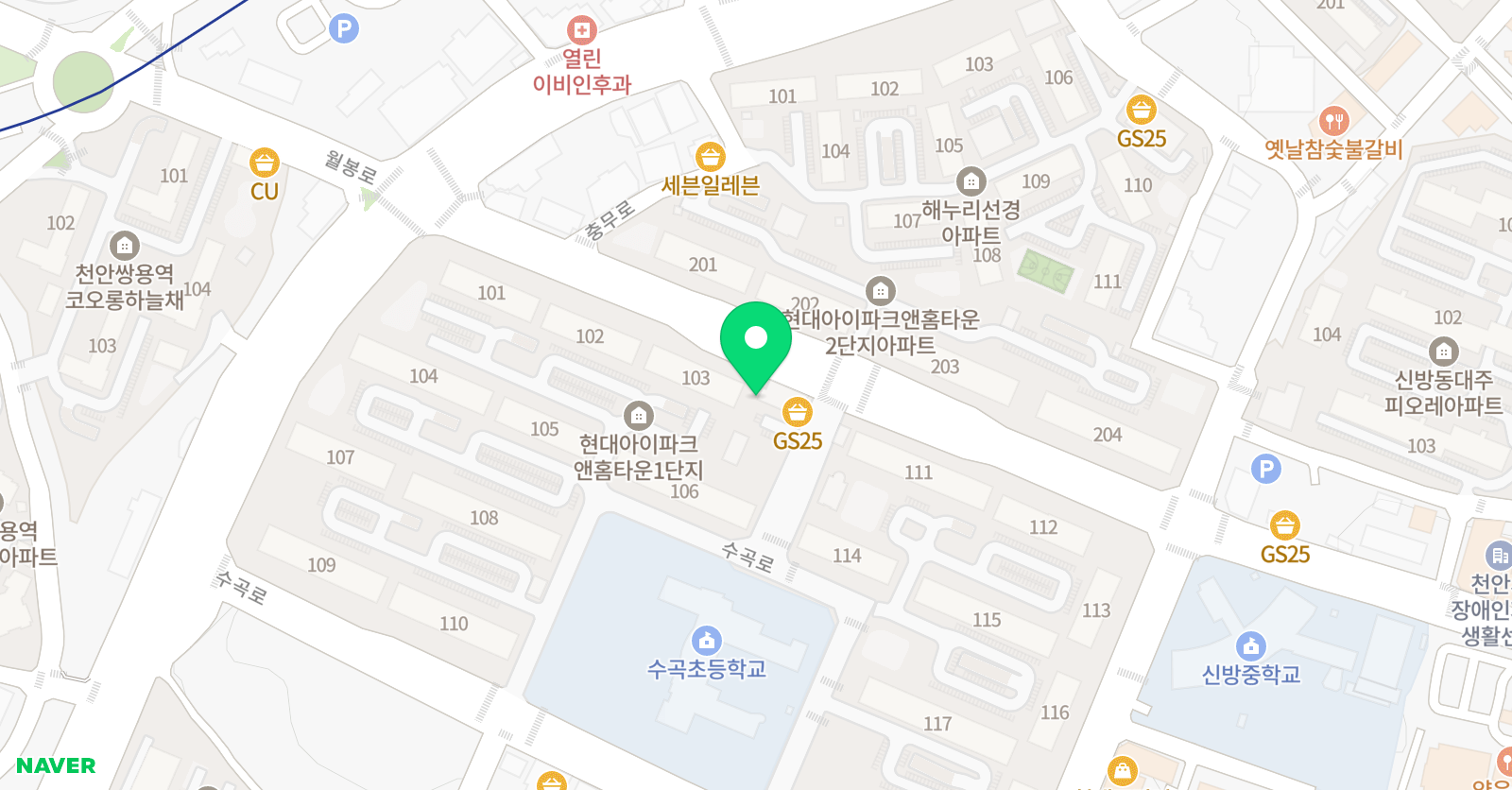 수학의달인 천안수곡초점 위치