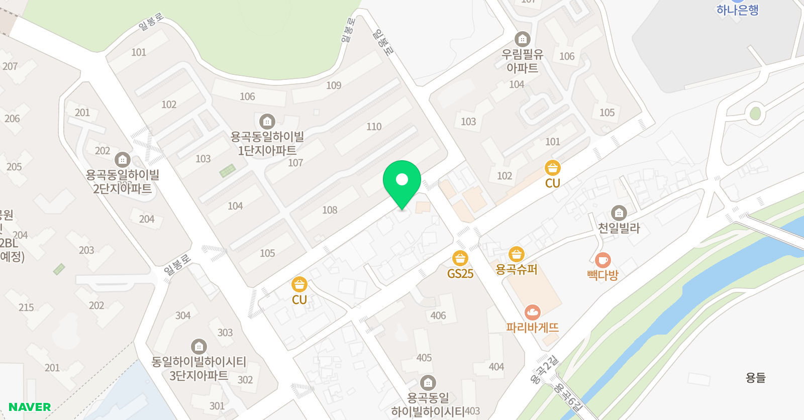 프라임에듀 수학영어 용곡학원 위치