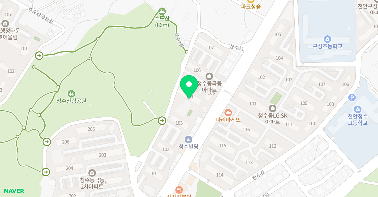 빨간펜 수학의달인 천안청수점 위치