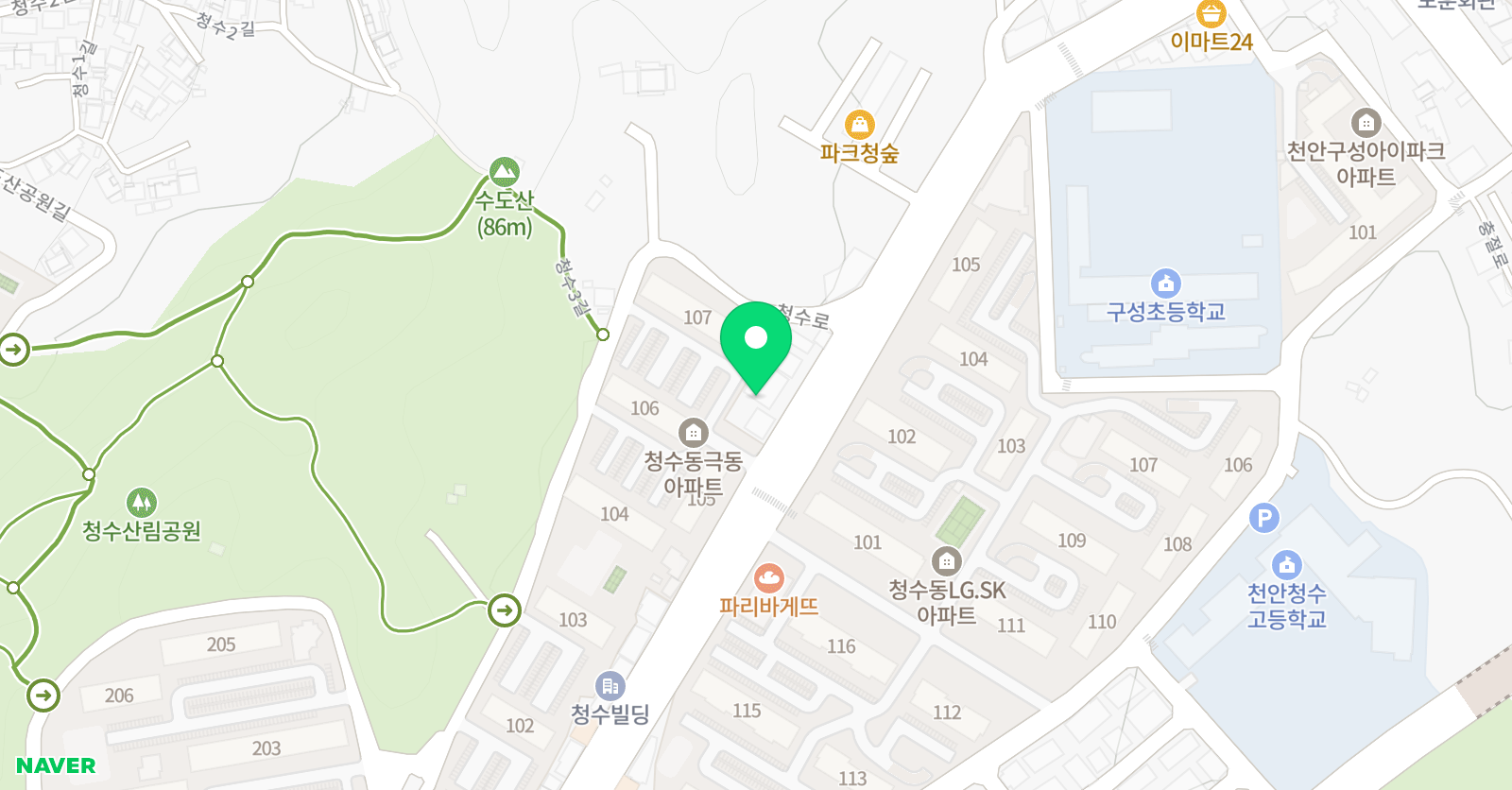 용인대석사 태권도 위치