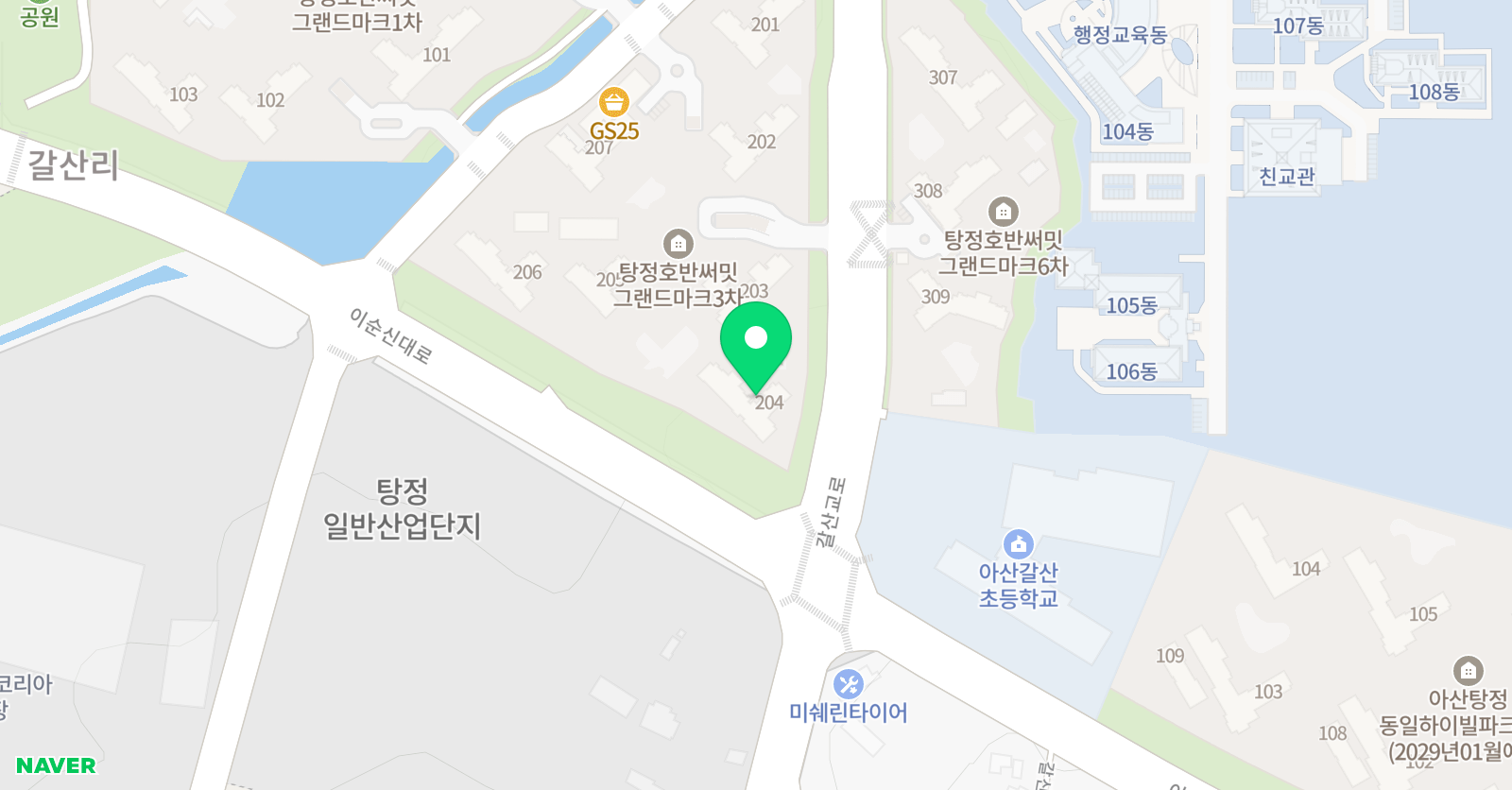 셀파우등생교실 충남탕정호반제1교실 위치