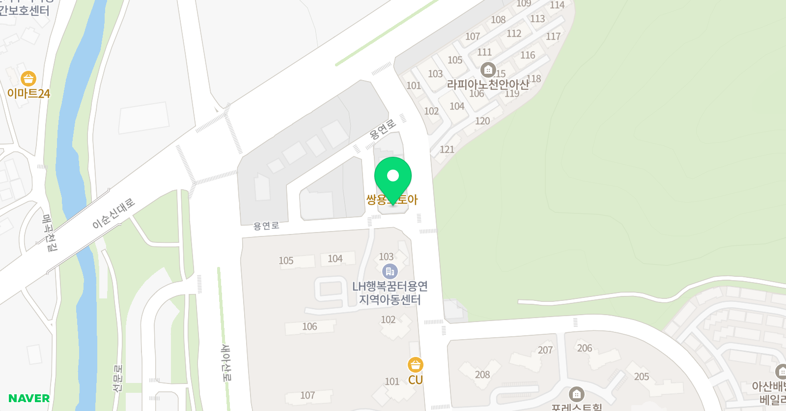 빨간펜 수학의달인 아산배방점 위치