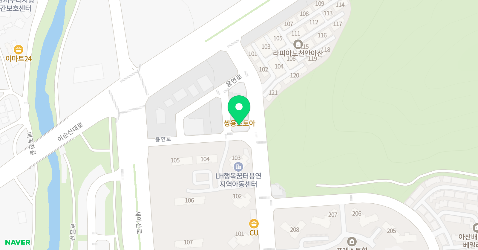 스마트 아산축구클럽 위치