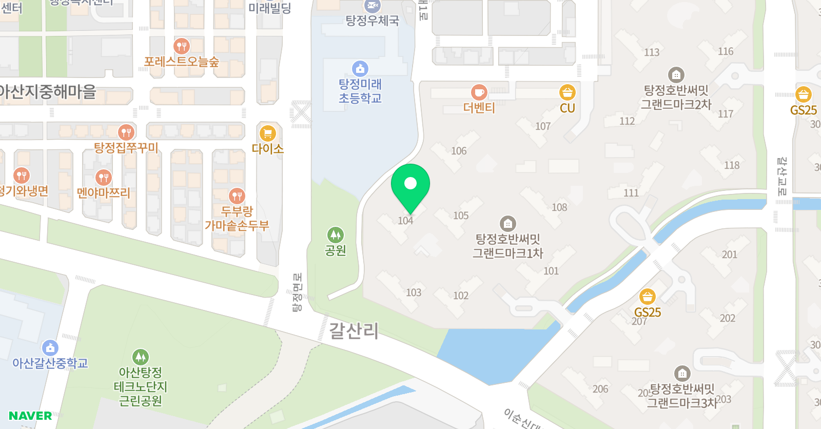 매쓰몽 플러스X프로 수학학원 아산탕정호반점 위치