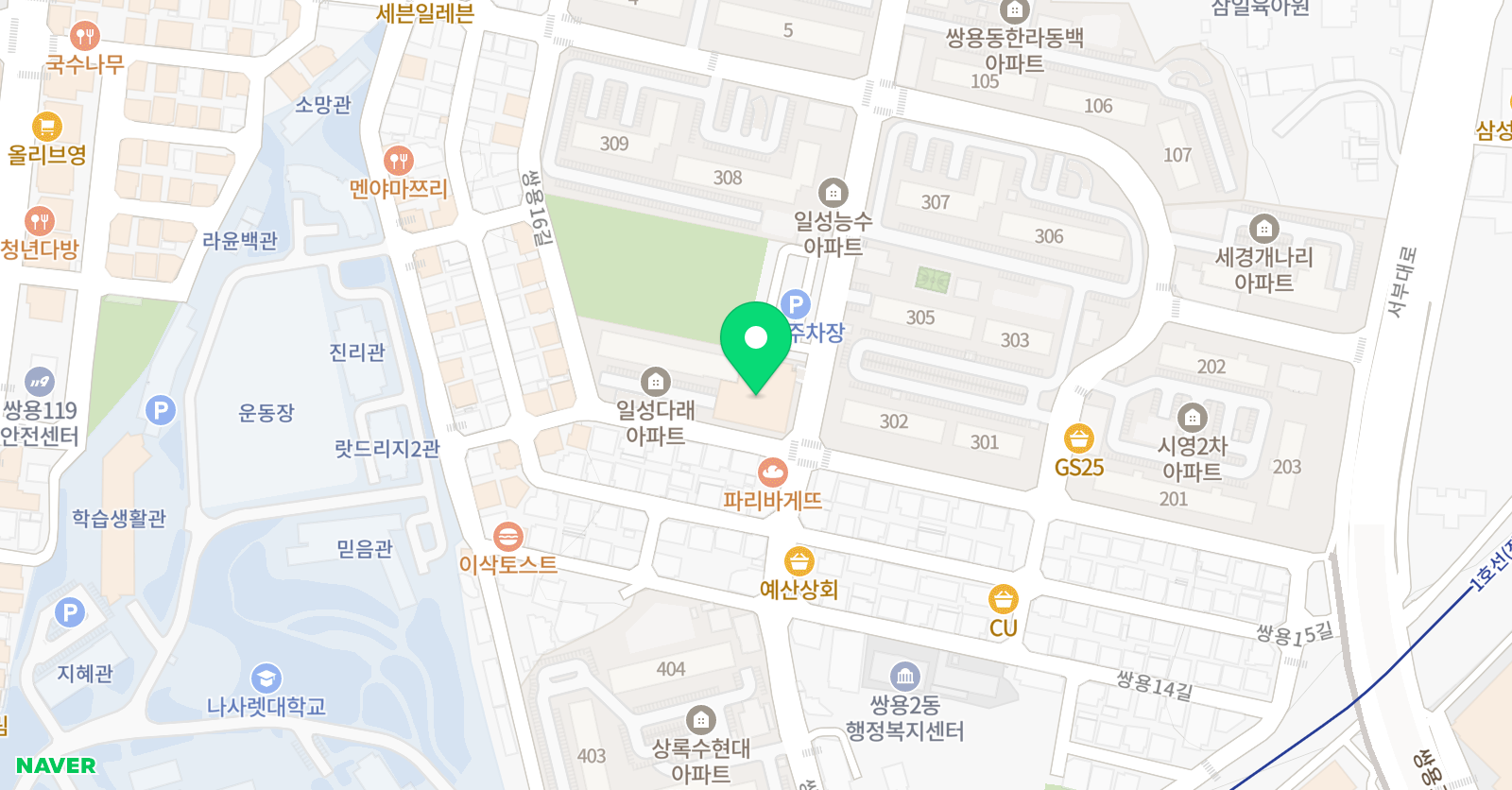꿈나무 태권도 위치