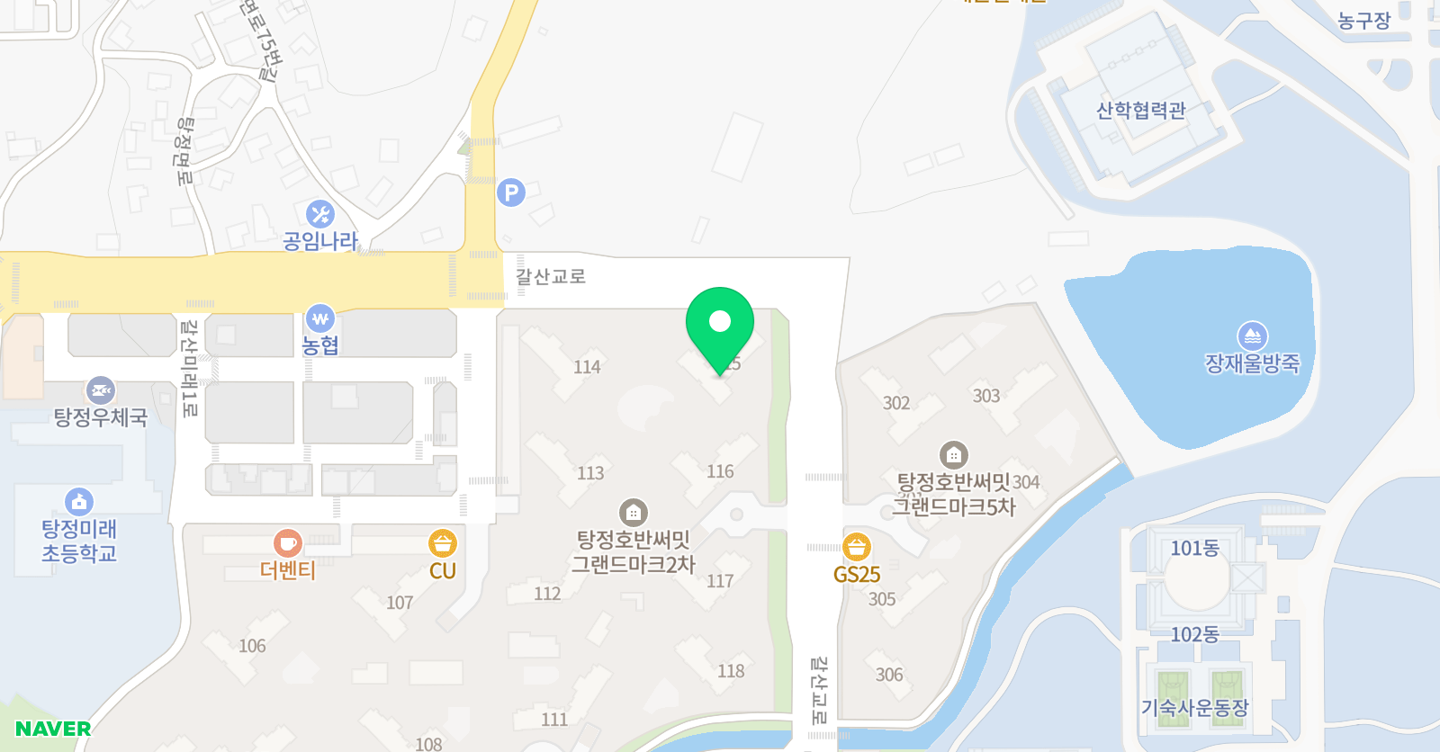 3030 영어 탕정호반써밋센터 위치