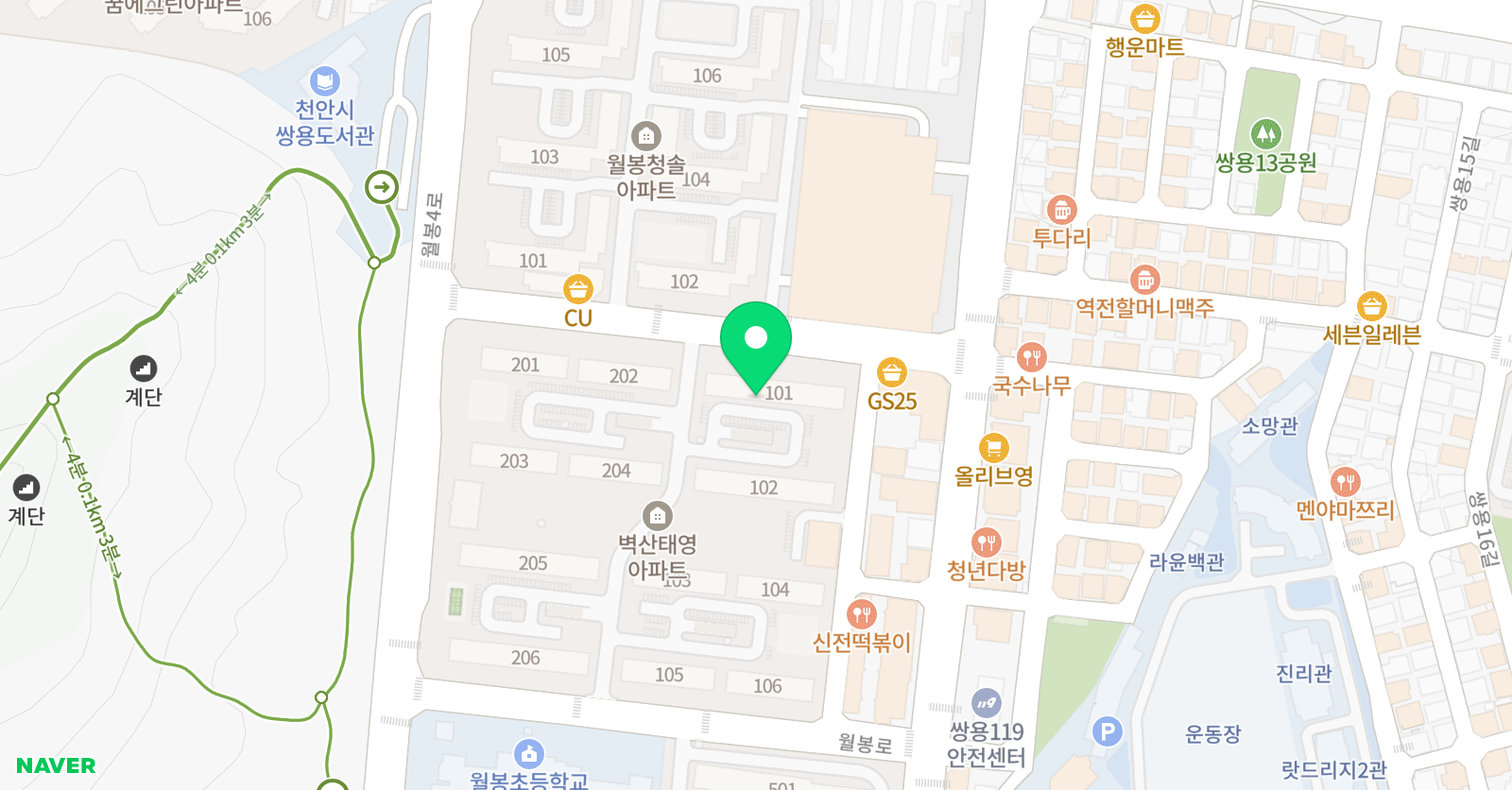 뮤엠 영어 벽산태영NEST 위치