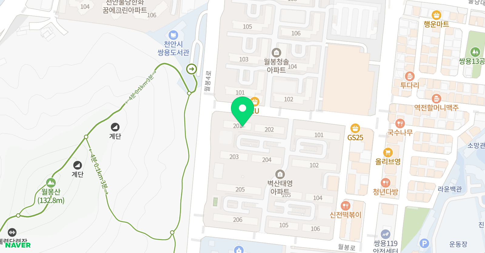 스마트해법 수학 천안벽산태영점 위치