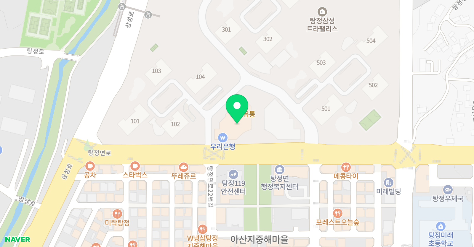 CL어학원 아산탕정직영점 위치