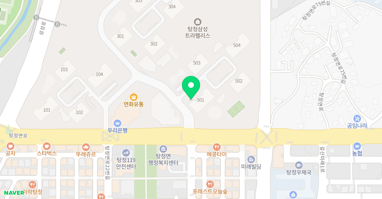 교원더퍼스트러닝센터 탕정트라교실 위치