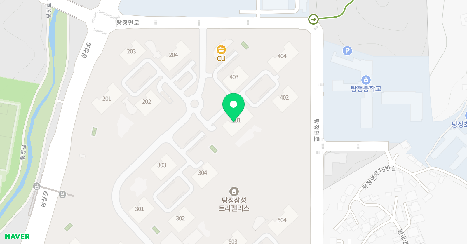 아소비 아소비탕정트라팰리스점 위치