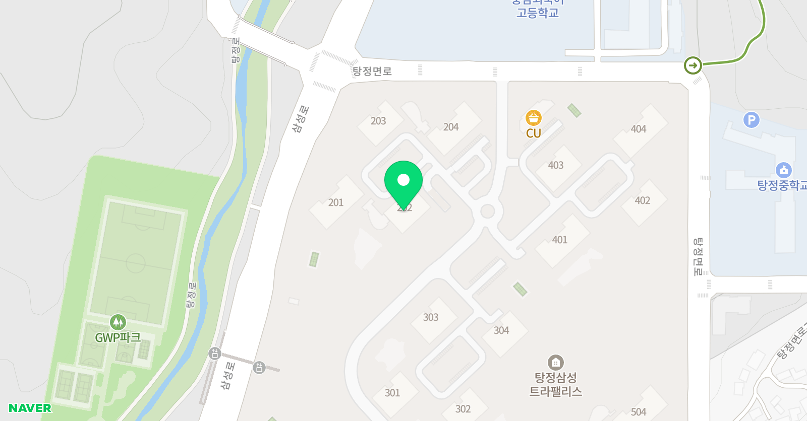 링키영어 탕정트라팰리스1호점 위치