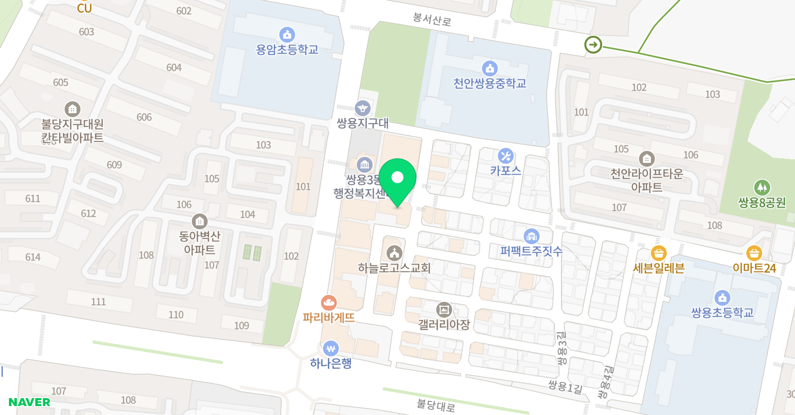올 습수학학원 위치