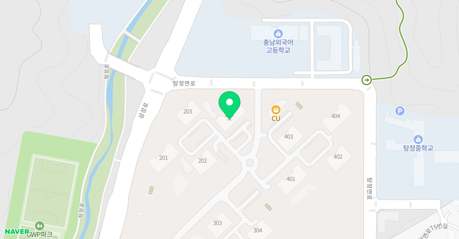스마트 해법수학 아산탕정트라팰리스1호점 위치