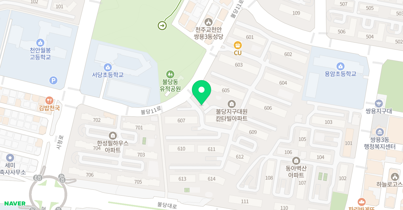 빨간펜 수학의달인 서당점 위치