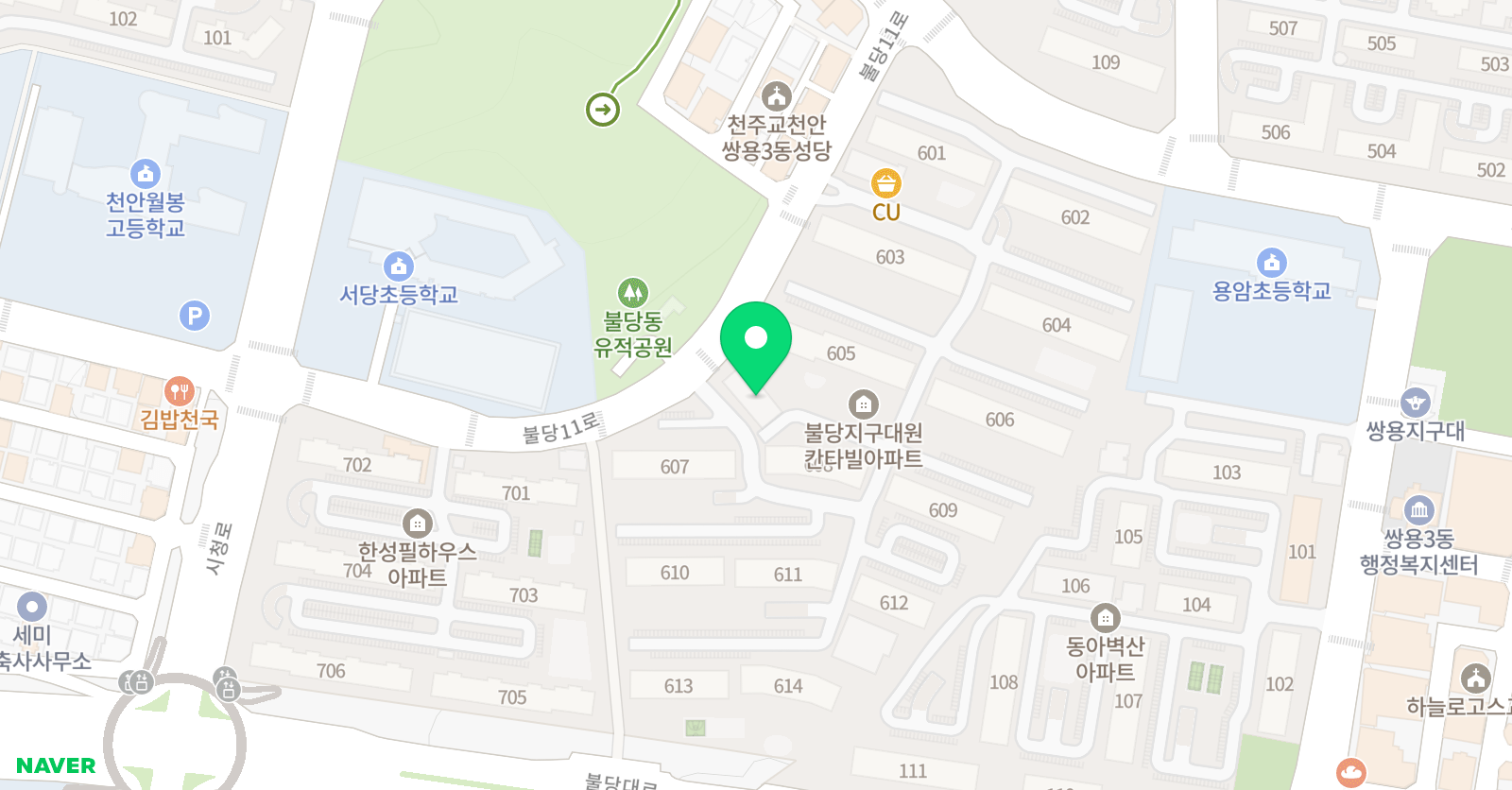 3030영어&채움영어 학원 위치