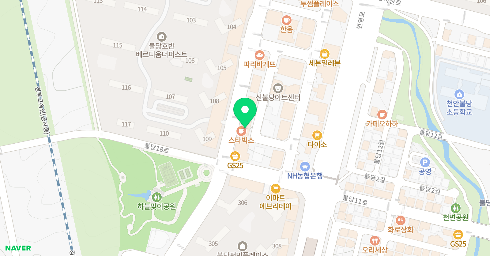 요미아트 미술학원 불당 위치