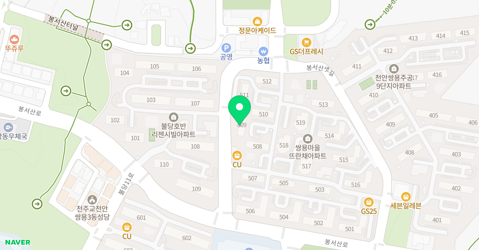 뜨란채 교실 위치